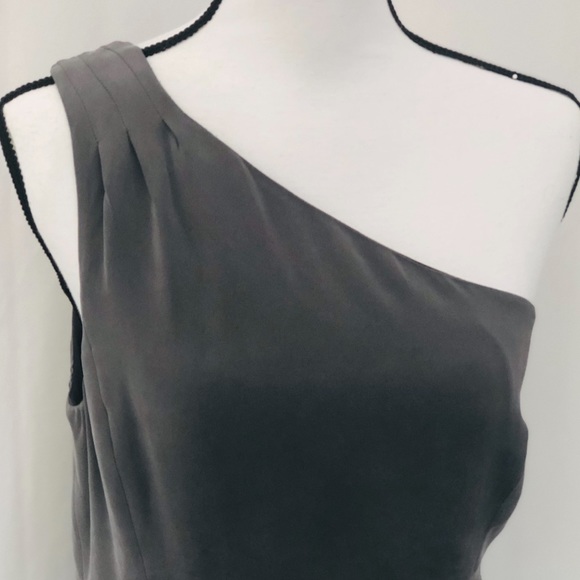 J. Crew Dresses & Skirts - J.Crew silk one shoulder gray dress 10